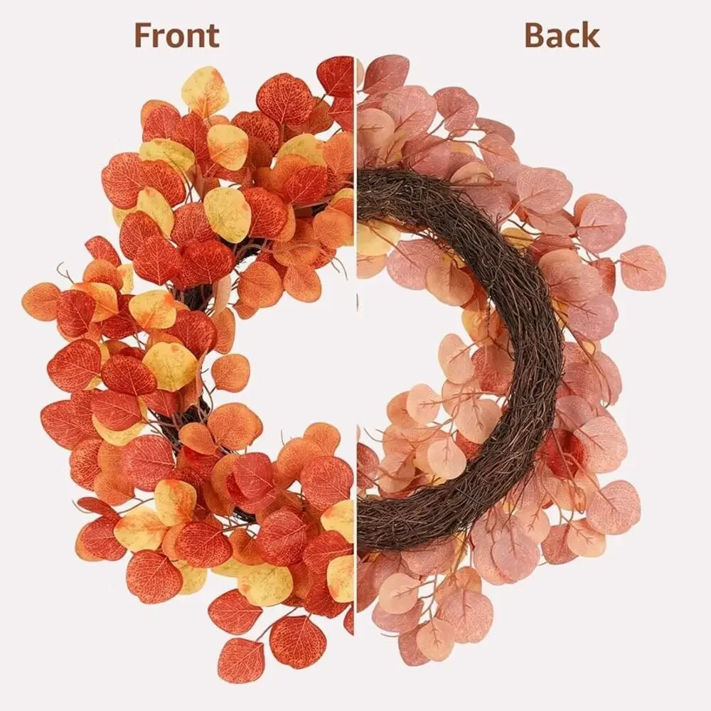 Thanksgiving Fall Wreath Front Door, 22 inch Autumn Wreath